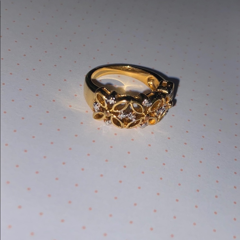 ๐๐ ๐ ๐ CZ GOLD RING ๐ ๐ ๐ ๐ - Picture 4 of 6